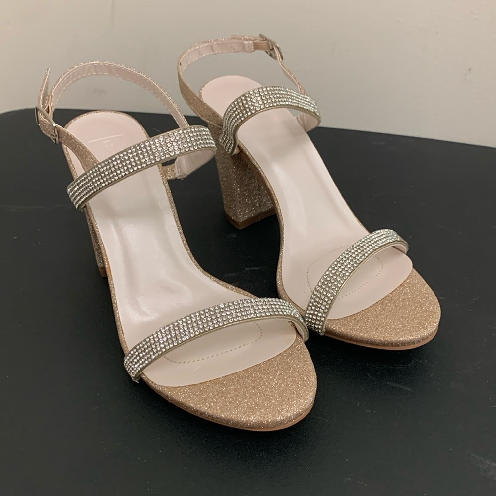 Gold Rhinestone Heels